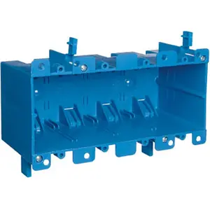 212 MAIN Thomas & Betts B468R Model 4-Gang Old Work PVC Box - High Impact, Cable Clamps, Masonry Fit, Mount Tabs