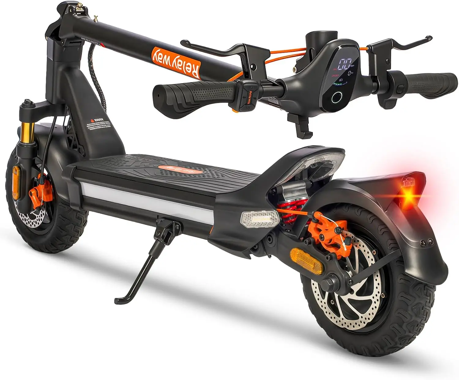 Off Road Electric Scooter Long Range, Fast Electric Scooter 30 Mph Speed, 300+ lb Capacity & Dual Suspension