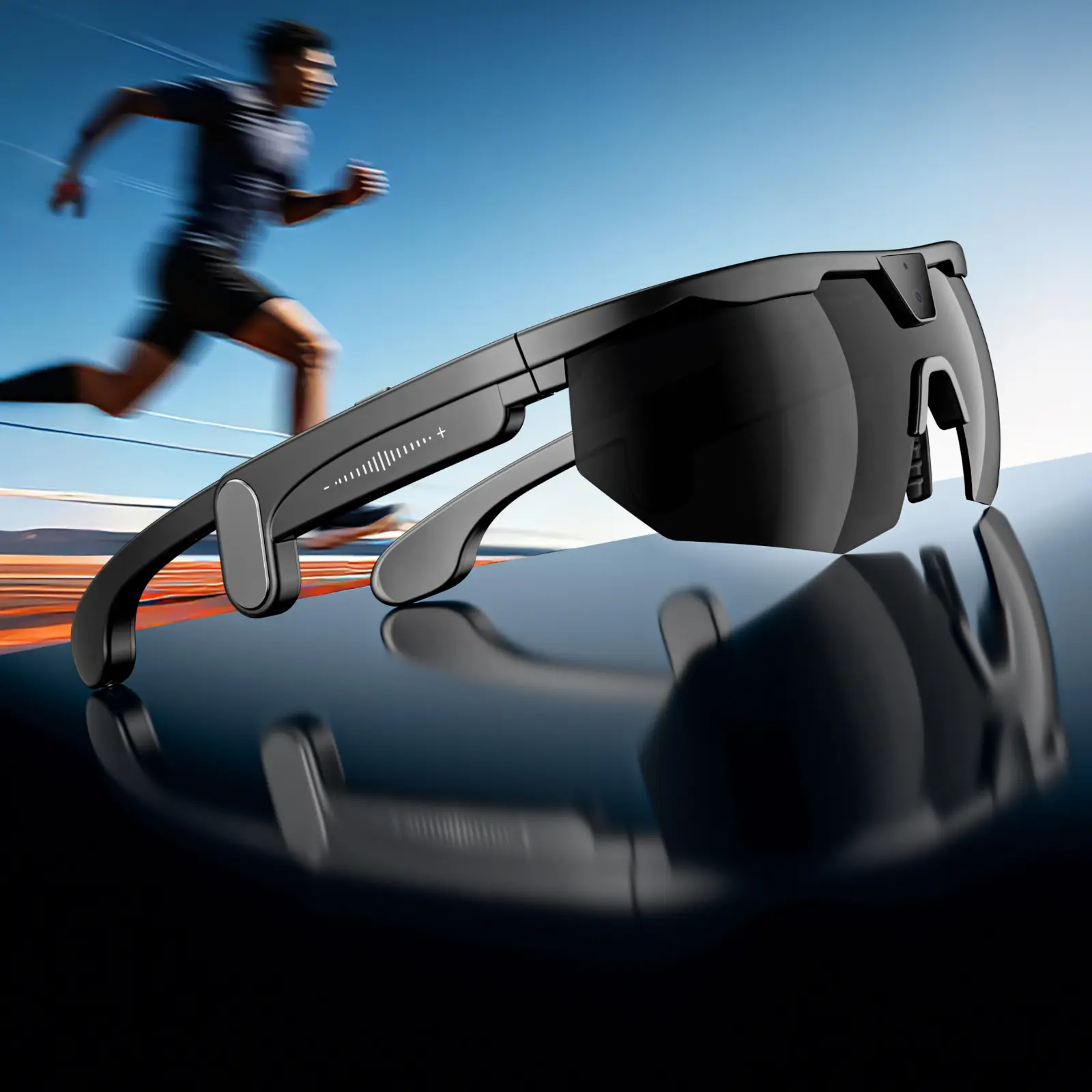 LOKMAT AI Smart Glasses - Modern Wearable Sunglasses with 800W Camera, WiFi, Voice Control, Object Recognition, Recording, Language Translation, Bluetooth Music, Calling, USB Support, for Casual, Outdoor Sports, Cycling Gear Use