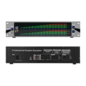 31-Band Digital Equalizer for Home Stereo Audio System, Professional 2U Dual Channel Graphic Equalizer Music EQ Studio Equalization with PC Tuning, Spectrum Analyzer Display & Noise Reduction Smartphone