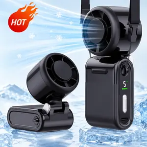 FunSky High-Speed ​​Turbo Handheld Fan,(15,500 RPM/4000mAh / 5-Speed ​​Strong Airflow / USB Rechargeable )Foldable Pocket Fan,Rapid Cooling; suitable for travel and makeup application; an ideal portable cooling fan gift