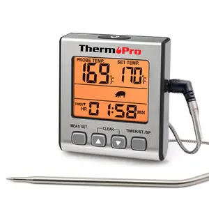 TempSync Core Digital Single-Probe Meat Thermometer with Smart Kitchen Timer, Alarm & Backlight Oven Measure