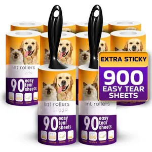 Lint Rollers  Value 10 Pack of 900 Sheets / 10 Refills, Sticky Roller , Lint Remover / Hair, Fuzz,  , Large Lint Removal Roller Clothe, Couch, Furniture
