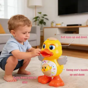 Electric Dancing bee toy with music and LED light effects. Its body can bend and swing, making it perfect for interactive sensory learning for young children. This musical light-up toy is ideal for babies and infants and serves as an excellent gift.