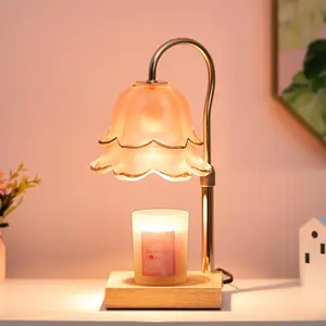 Candle Warmer Lamp, Height Adjustable with Timer, 2 Bulbs Included, Flameless Fragrance Lamp for Home Bedroom Decor, Ideal Gift for Mom Birthday Mother's Day