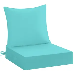 【Mother's Day Gift】downluxe Outdoor Chair Cushions, Waterproof Fade Resistant Patio Furniture Cushions with Handle & Removable Cover, Deep Seat Outdoor Cushions for Sofa, Couch and Patio Chairs