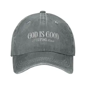 Unisex GOD IS GOOD Letter Printed Patchwork Five-sided Baseball Cap Outdoor Adjustable Sunscreen Leisure Hat Spring Autumn Travel Tourism Beach Vacation
