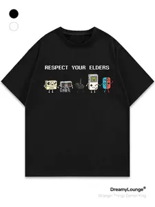 Vintage Gamer Controller Pixel Art T-Shirt, Classic Casual Fitted Unisex Top, Retro 90s Style, Perfect for Home and Outdoors, Fall & Winter Wear