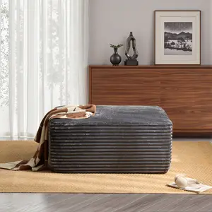 CAODOC Boneless Square Ottoman Poof Home Decor Floor Pouffe Ottoman Foot Rest for Couch Sof Bean Bag Chairs Living Room Bedroom