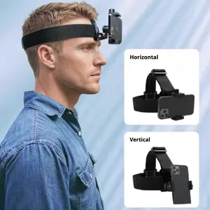 Head & Chest Mount Cellphone Stand Horizontal & Vertical Smartphone Holder for First-Person View Vlog Recording, Compatible with Most Smartphones