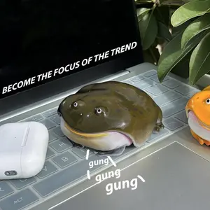 2026 Cute Resin Frog Earbuds Case With Pink Bow, Creative Funny Frog Protective Shell, Shockproof Durable Cover Compatible with AirPods Pro 2, 3rd & 4th Gen, Unique Stylish Accessory for Daily Use & Novelty Gift
