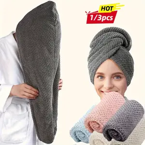 [1/3 Pack Microfiber Towels] Quick-Dry Microfiber Women's Towels | 300GSM Super Absorbent, Coral Fleece, Comfortable Blow-Dry Towel, Absorbent Drying Towel, Ideal Bathroom Accessory, Must-Have Daily Hair Care Gift, Knitted Polyester Fiber, Low Shedding