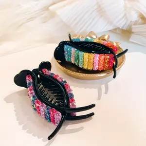 4-Piece Back Clip Hairpins Set, Cute Rainbow Candy-Shaped Hair Accessories for Women, Suitable for Buns, Ponytails