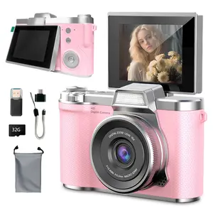 Flip Screen Retro Camera for Teens, Entry-Level Digital Camera with Filters, Y2K Aesthetic Camera for Students, Perfect Gift for Christmas, Back to School & New Year