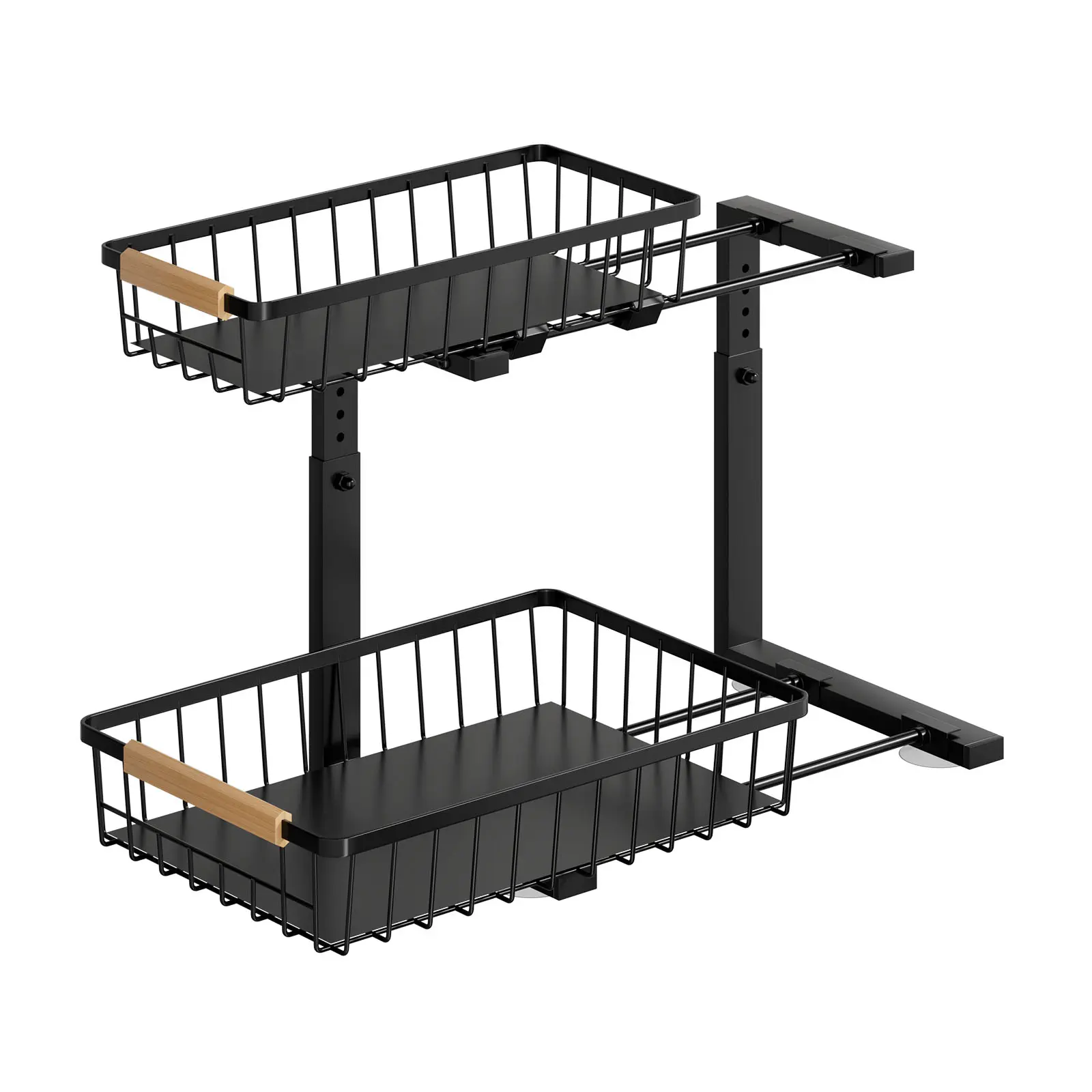 LOVEWE 2-Tier Pull Out Cabinet Organizer, Under Sink Organizer and Storage, Slide Out Sink Shelf Cabinet Storage Shelves, Under Sink Storage for Kitchen Bathroom Cabinet