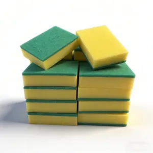 20 Pieces Dual Effect Cleaning Sponges, Simple Style, Remove Heavy Oil Stains, No Shedding, No Deformation, Kitchen & Bathroom Use