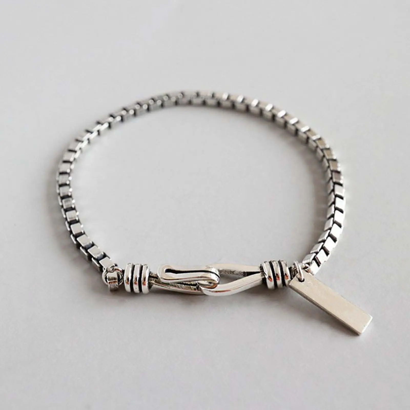 Cuban square bracelet old men's and women's box bracelet daily commuting gift