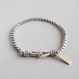 Cuban square bracelet old men's and women's box bracelet daily commuting gift