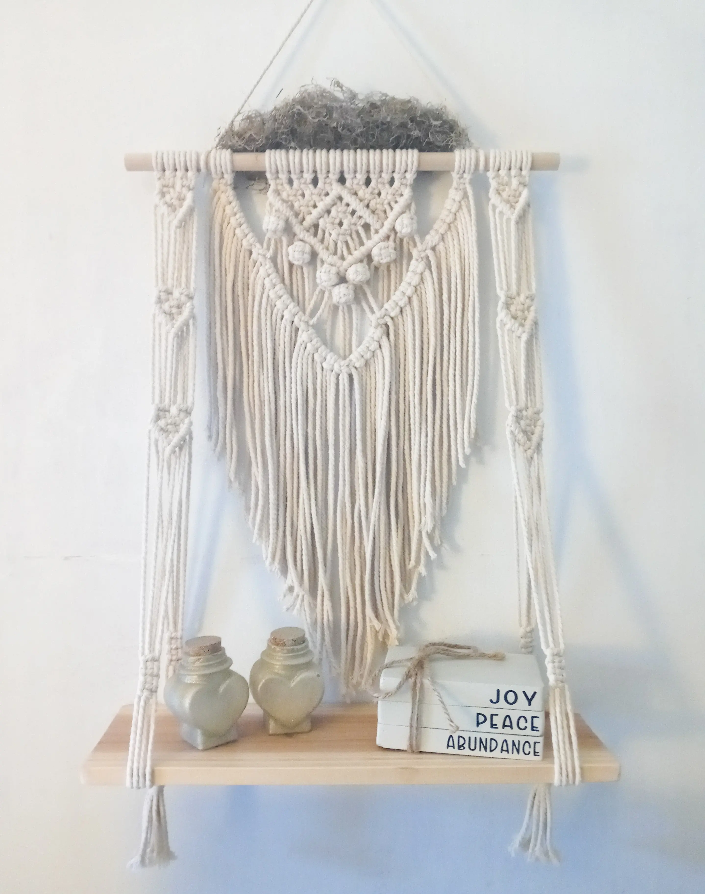 The Infinity Macrame Wall Hanging Shelf