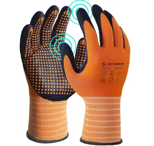 12 Pairs - Schwer LT5619, Schwer Work Gloves MicroFoam Nitrile Coated, Ultimate Nylon Gloves, Micro Foam Nitrile, Ultimate Glove For Precision & Protection , for General Purpose, Automotive, Home Improvement, woodworking, Construction Site, Garden Tools