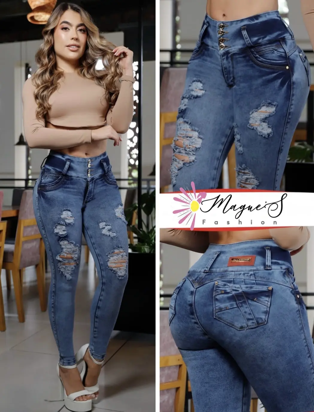 J119-8726-Push Up Colombian Jean J119-8726-Push Up Colombian Jean