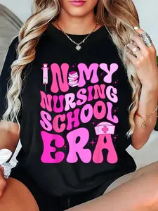 100% Cotton Nursing Student Era For Future Nurse School Essentials T-Shirt