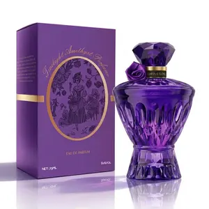 Twilight Amethyst Perfume | Perfect Valentine’s Gift! Bright Bergamot Top, Tuberose Heart, Cedar-Musk Base | 75ML Luxury Purple Bottle | Elegant Long-Lasting Scent for Her (Valentine/Birthday Pick) Eau De Parfume Edp Fragrance Edp Tester