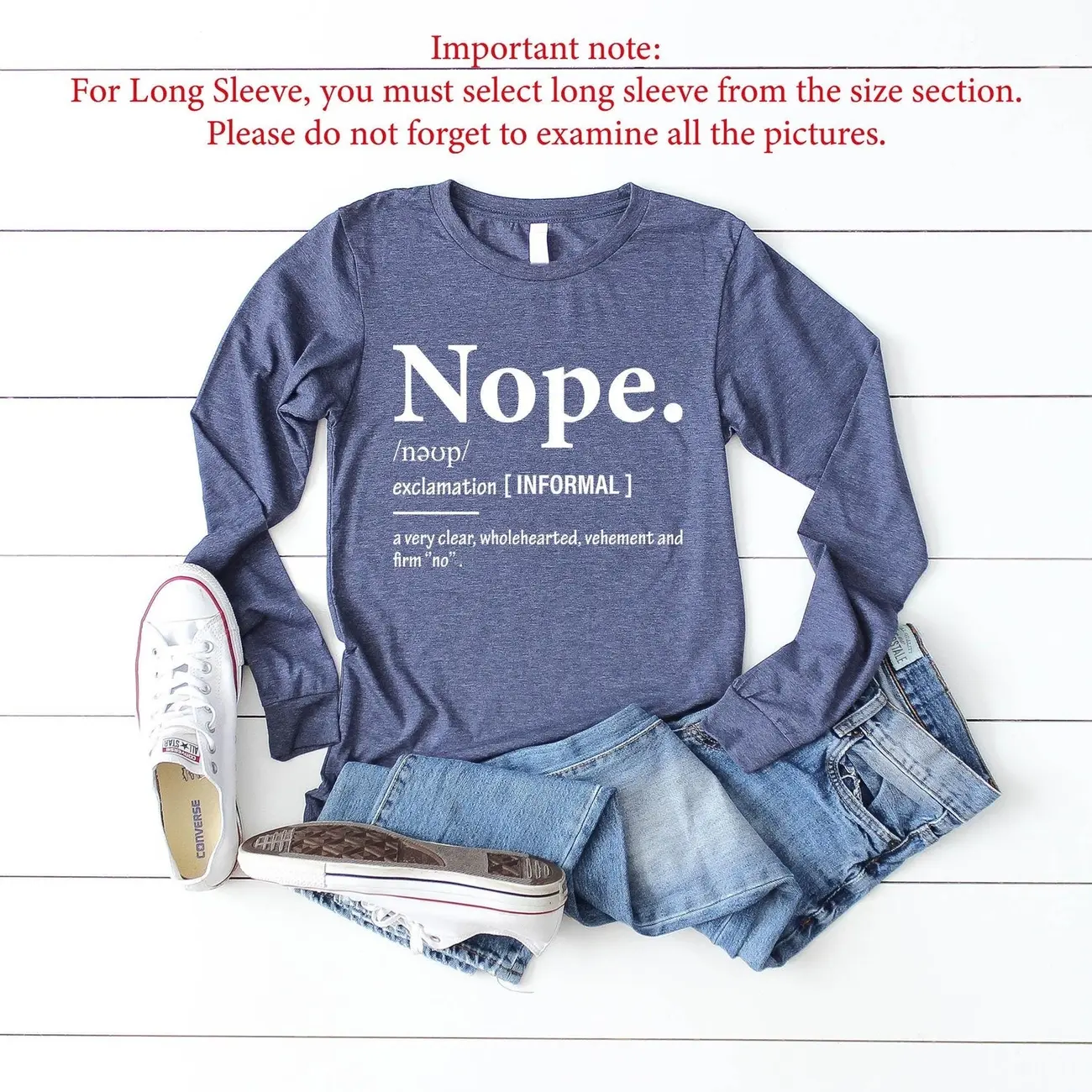 Nope Shirt, Funny Long Sleeve and Short Sleeve, Cute Sassy Long Sleeve, Funny Graphic Shirt, Funny Tee, Gift For Her, Sarcastic Shirt S4B