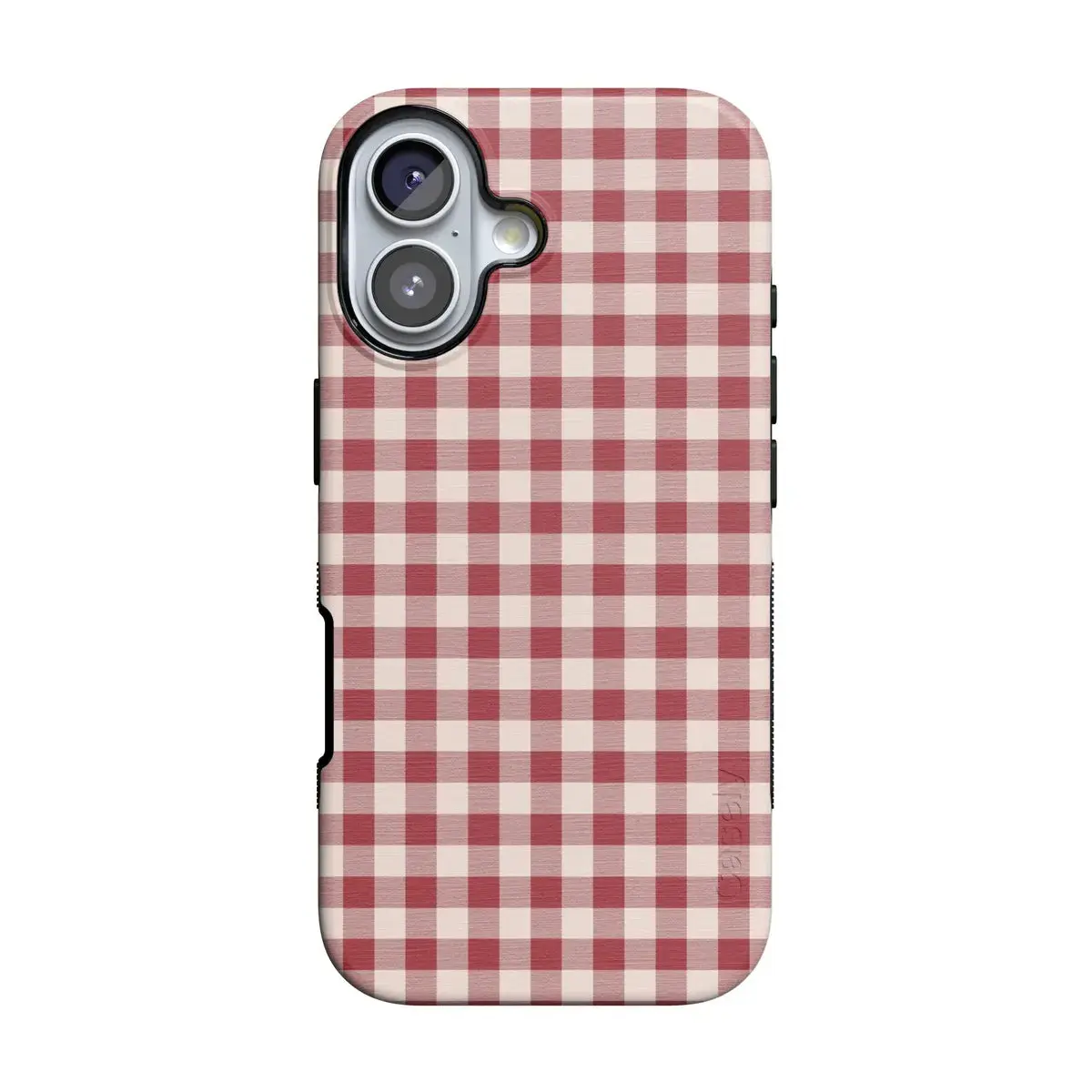 Casely iPhone 16 Case | Sweet Jam | Red Gingham | Bold Protective Design | Compatible with MagSafe
