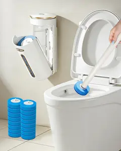 Upgrade Your Bathroom Routine – Disposable Toilet Brush & Wand Holder Set with 24PCS Refills, No-Touch Toilet Bowl Cleaner, Deep Clean for Bathroom, Sink & Tub, Hygienic Cleaning System, Easy Restock Home Essential(toilet brush refill)