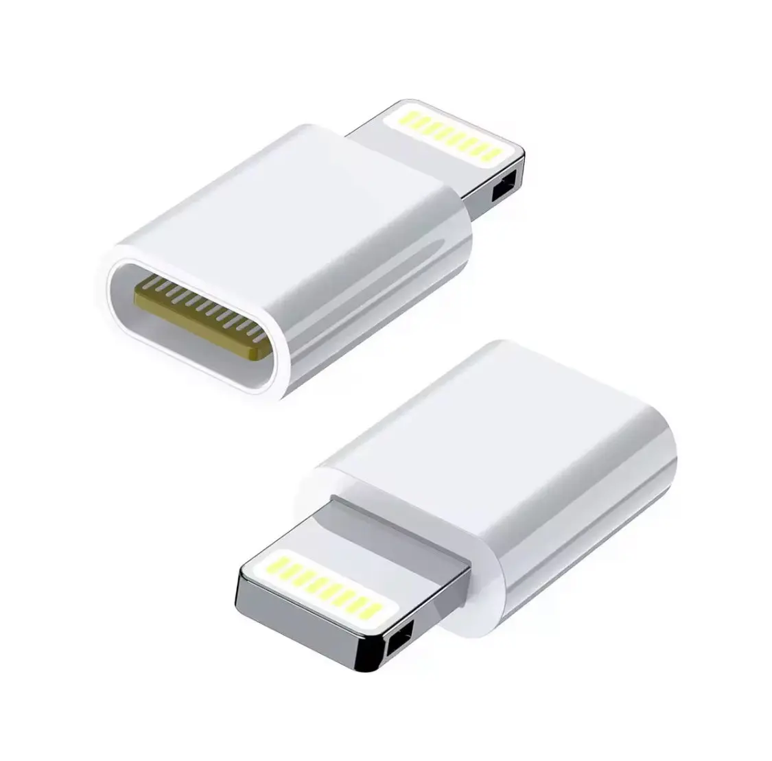 4-Pack USB-C to Lightning Durable Charging Adapter Connector - CE, MFI, ROHS Certified, Fast Charging, Data Transfer for iPhones, iPads, Smartphones (Computers & Office OTG Charging Adapters)
