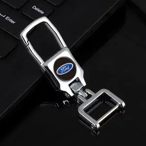 New universal metal key ring for both men and women For Ford Focus Mondeo Kuga Fiesta MK7 Escort Explorer Edge 2 4 MK2 MK4