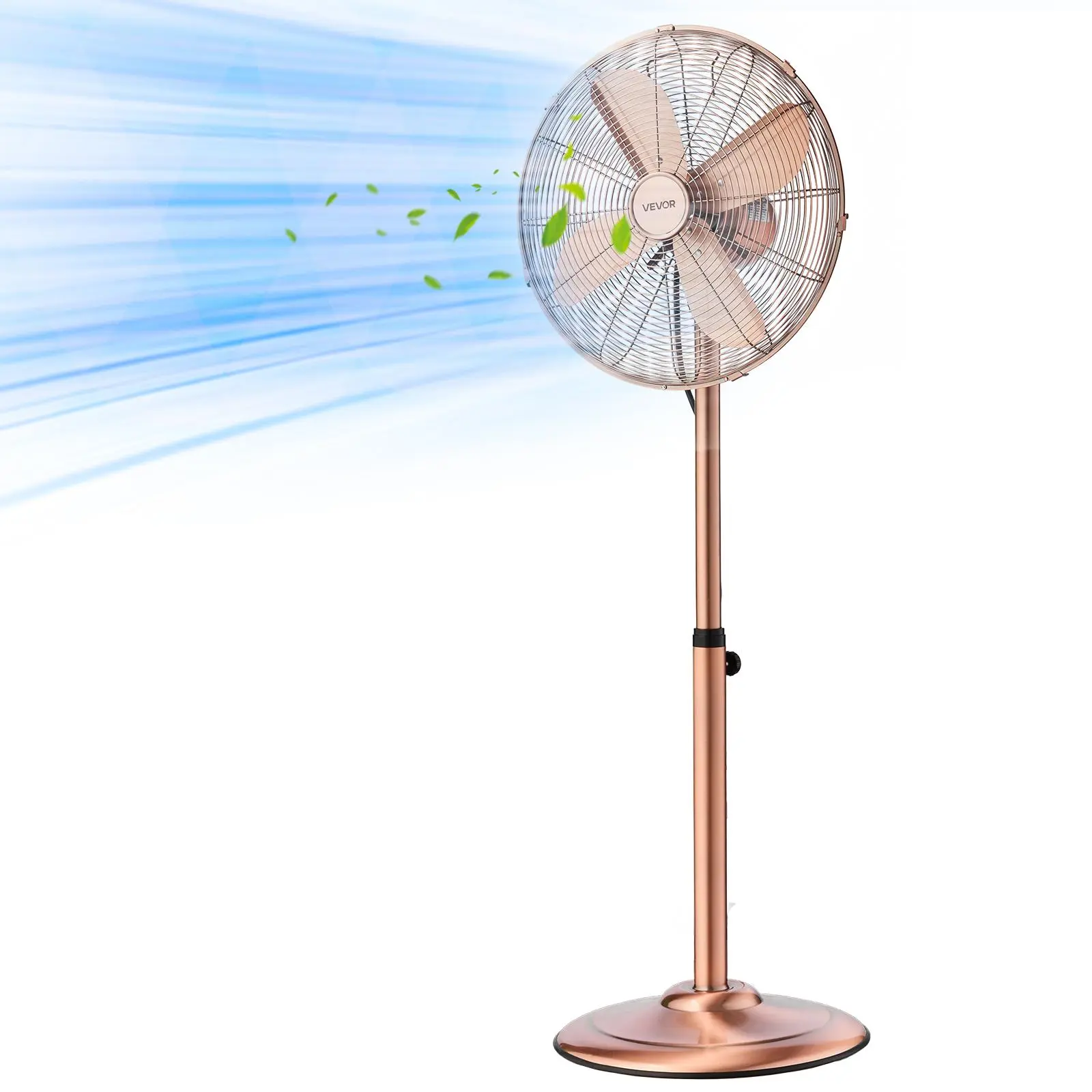 【DealsForYouDays】VEVOR 16-Inch High Velocity Pedestal Fan,1450 CFM Industrial Standing Floor Fan with Handle75° Oscillating3-Speed Adjustable HeightMetal Made for CommercialGarageWorkshopHomeCopper, Fan Pedestal Fans, Floor-Standing Pedestal Fans