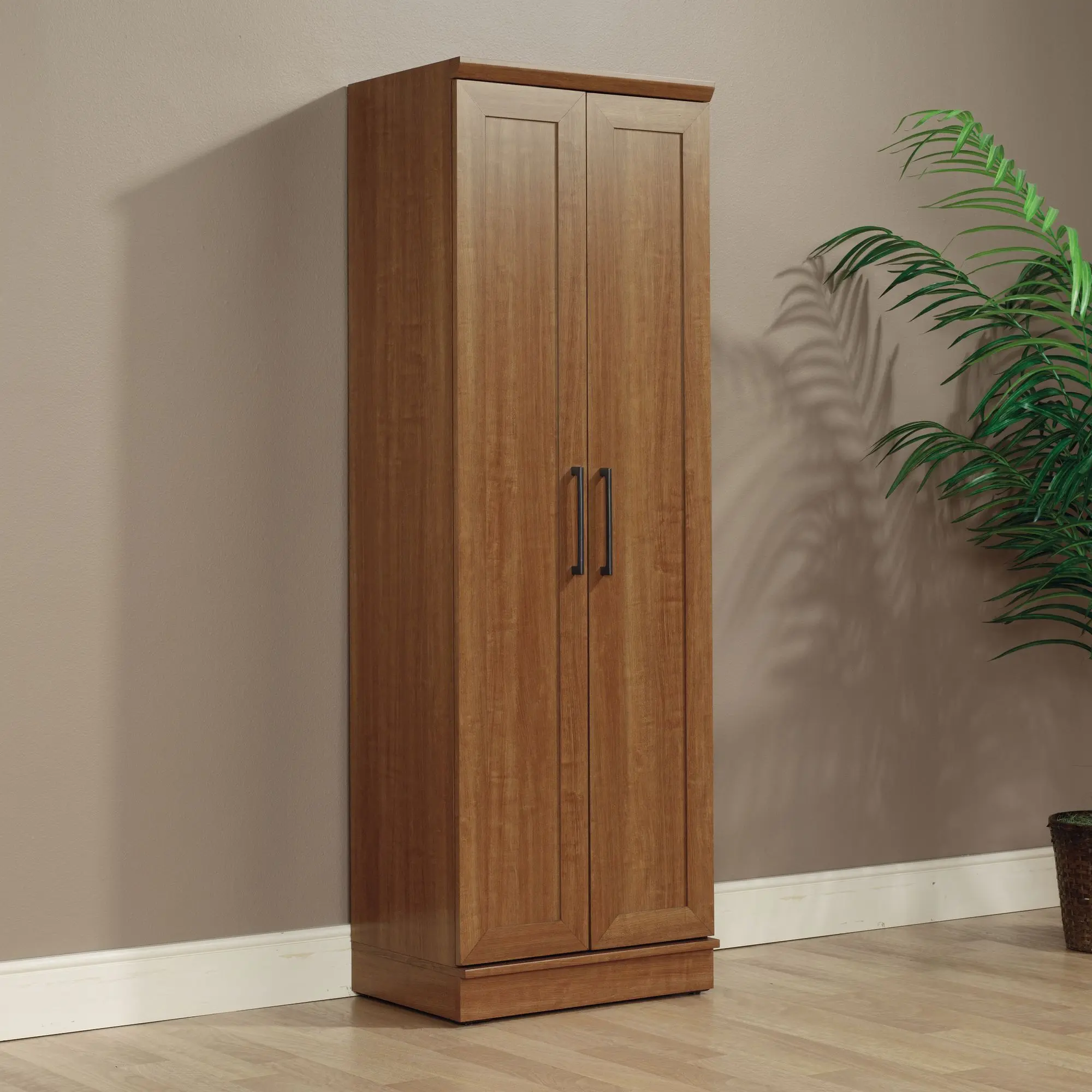Homeplus Sienna Oak Wood 23"W Adjustable Storage Cabinet - Indoor Cupboard Furniture for Baby Nursery, Small Room Ideas, Living Room Use