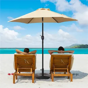 Yaheetech 7.5/10/11 FT Patio Umbrella Outdoor Table Umbrella Canopy Market Umbrella with Push Button Tilt & Crank for Garden/Lawn/Deck/Backyard/Pool, 6/8 Ribs