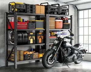 Lionhon Heavy Duty Metal Storage Shelves,5000LBS Heavy Duty Garage Shelving Units, 4 Tier Adjustable Utility Rack Shelf,Large Industrial Shelves,for Shop,Warehouse,Basement