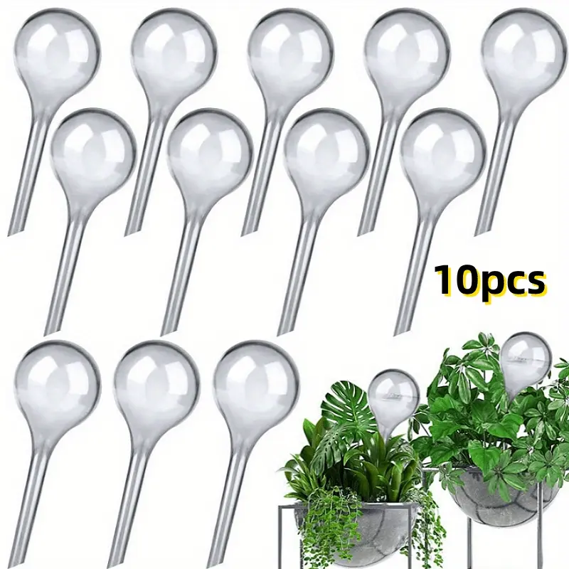 10pcs Self-Watering Globes - Automatic Drip Irrigation System for Plants & Flowers, Easy-to-Use Garden Tool, Automatic Watering Devices, Watering Systems, Garden Supplies