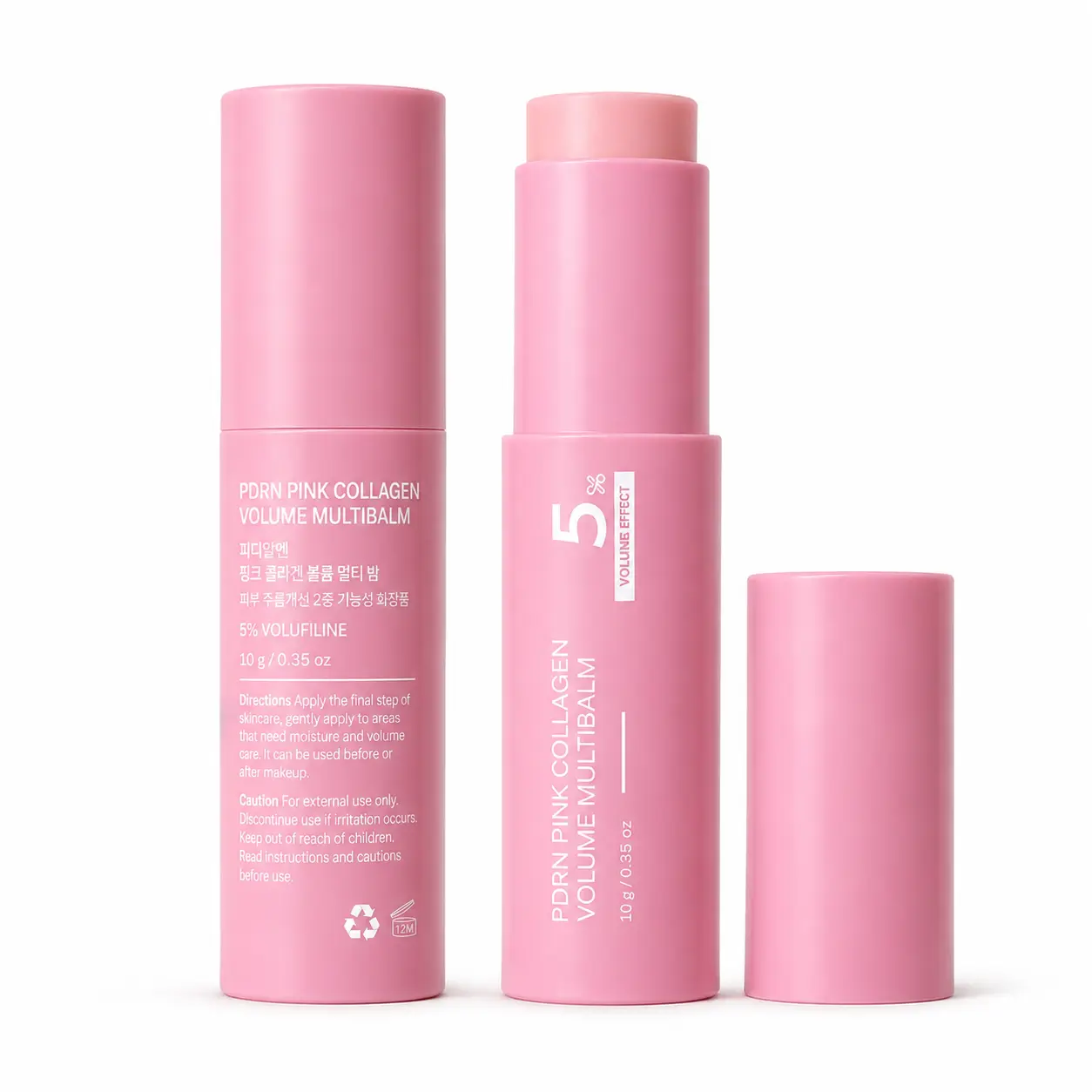 PDRN Pink Collagen Volume Multi Balm | All In One Volufiline, PDRN, NAD Stick for Youthful-Looking, Helping Look of Fine Lines, Firming Care, Anti-Aging Care | For Under-Eyes, Neck, Forehead, Smile Lines, Lip Care | Korean Skincare