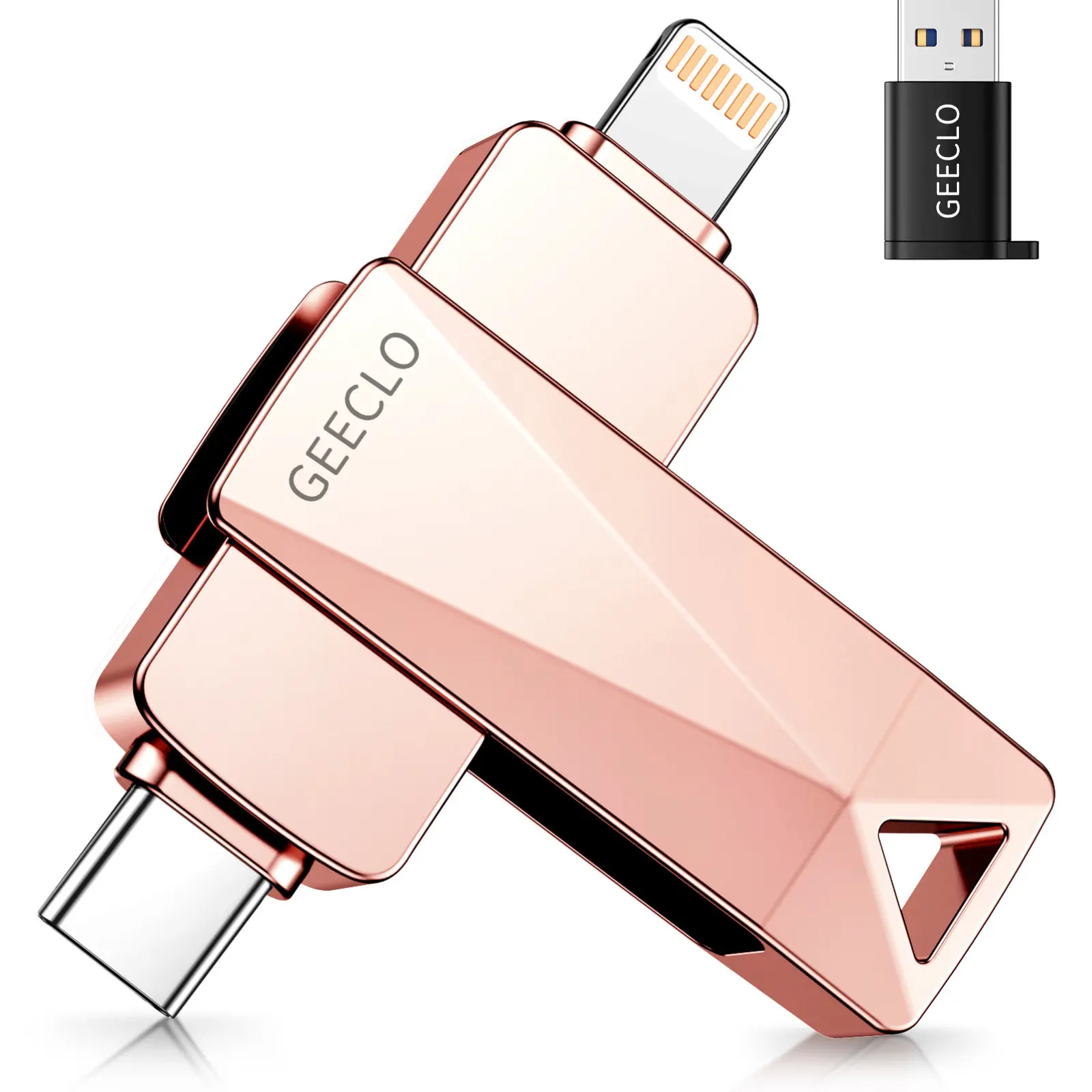 GEECLO 1TB 512GB USB Flash Drive Intended for iPhone iPad,Memory Stick Storage for Photos and Videos Backup,Compatible with iPhone iPad Android PC,Plug and Play,NoApplication Required, Micro Usb, Usb-C