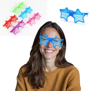 12 PC LED Star Shutter Glasses Flashing Sunglasses Party Favors with Unique Shutter-Frame and Vibrant Colors for Glow Parties & Concerts