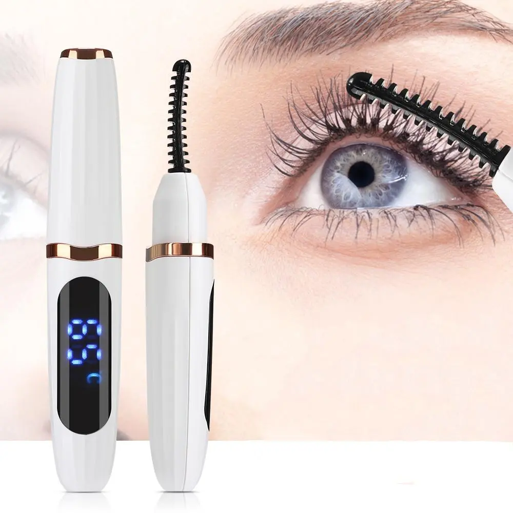 Electric Eyelash Curler, Portable Rechargeable Eyelash Beauty Instrument, Fast Heating & Long-lasting and Efficient Curling Eyelash Curler, Curl Lashes, Heated Eyelash Curler