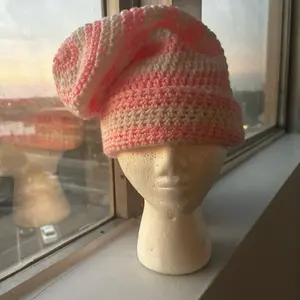 Blush Cloud Crochet Beanie