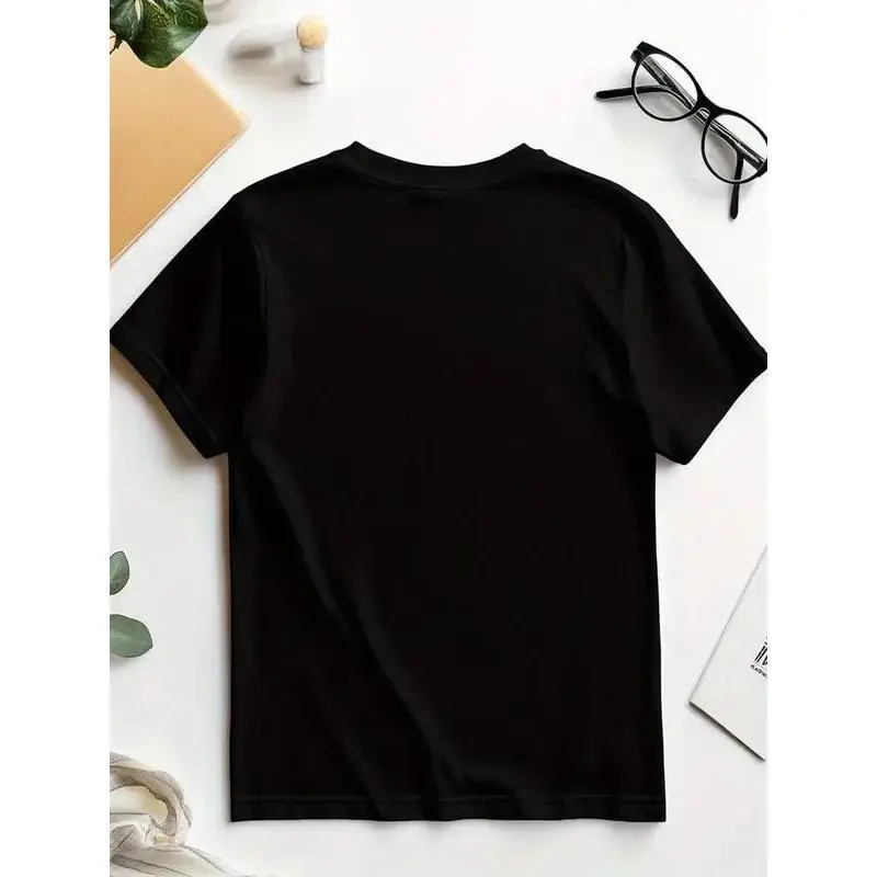 Men's Classic Plain Shortsleeve Cotton Top - Unisex Black Scrub Life Nurse Graphic Crew Neck Tee, Soft Machine-Washable Polyester Plus Size Comfortable Daily Wear for Frontline Medical Staff
