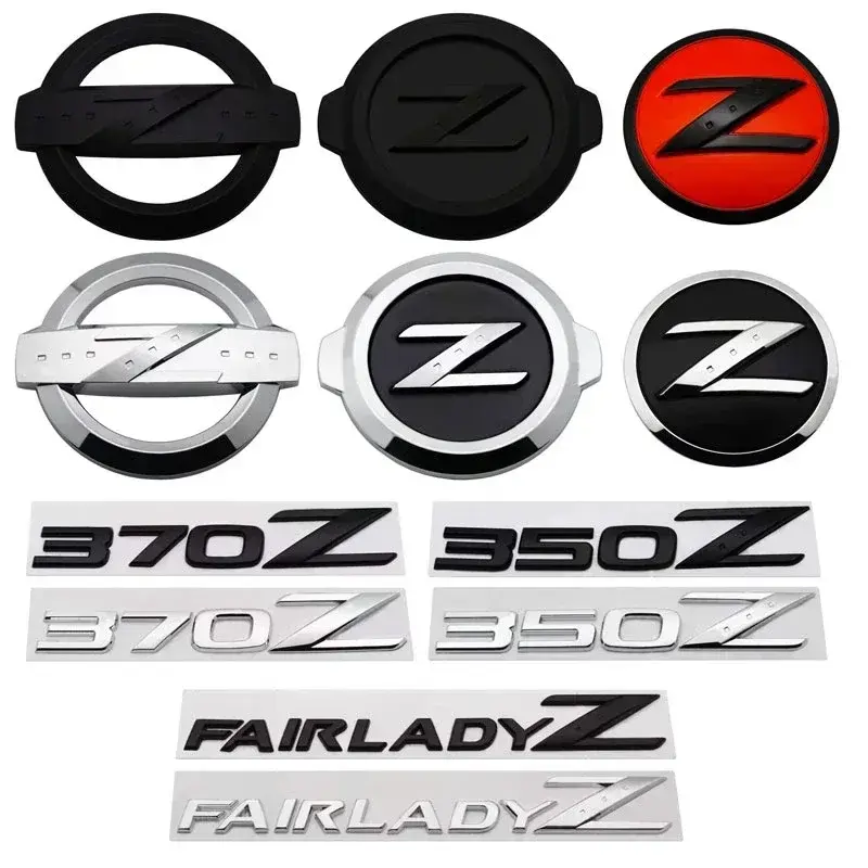Car Front Emblem Sticker Auto Rear Trunk Badge for Nissan Z 350Z 370Z Fairlady Z3 Z34 Altima Leaf Livina Maxima Qashqai Sylphy