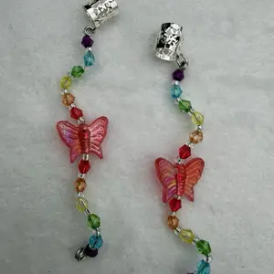 Customizable rainbow hair jewelry