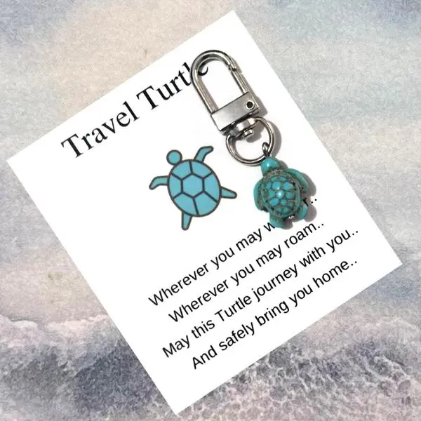 Cute Cartoon Sea Turtle Keychain - Marine Theme Turtle Charm, Vivid Unisex Fashion Accessory, 2024 Summer Creative Bag Decoration, Positive Vibes Symbol, Personalized Gift Fashion Statement, Sea Turtle Symbol