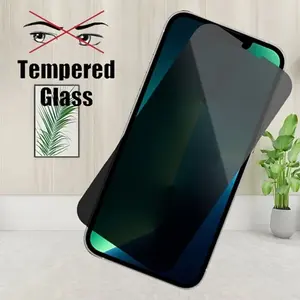 Privacy Glass for iPhone 16 15 14 13 12 11 Pro Max, 2-Pack Anti-Spy Screen Protectors for iPhone Xs Max X Xr 13 12, 9H Hardness Tempered Glass Protective Film, Phone Protector Cover