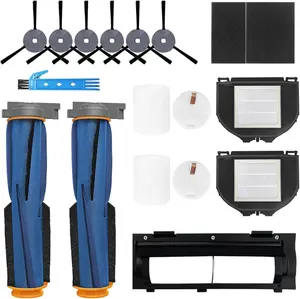 Replacement Parts for Shark AV2310AE Matrix RV2310AE(not RV2310) Matrix Robot Vacuum Cleaner 15 Packs 2 Main Brushes, 2 Filters, 6 Side Brushes, 2 Sponge & 2  Filters, 1 Brush Cover