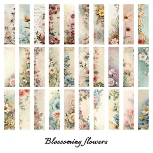 30 Floral Bookmark Set, Elegant Flower Design Unique Bookmarks, DIY Craft Supplies, Perfect Gift for Readers, Enhance Reading Experience