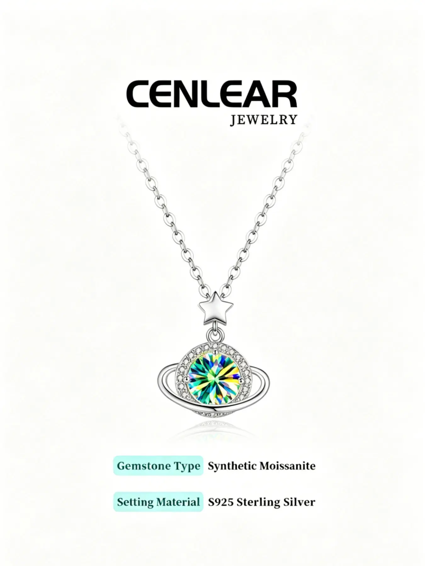 925 Sterling Silver Universe Planet Necklace for Women, Elegant Starry Design, Unique Luxury Fashion Jewelry, Perfect Gift